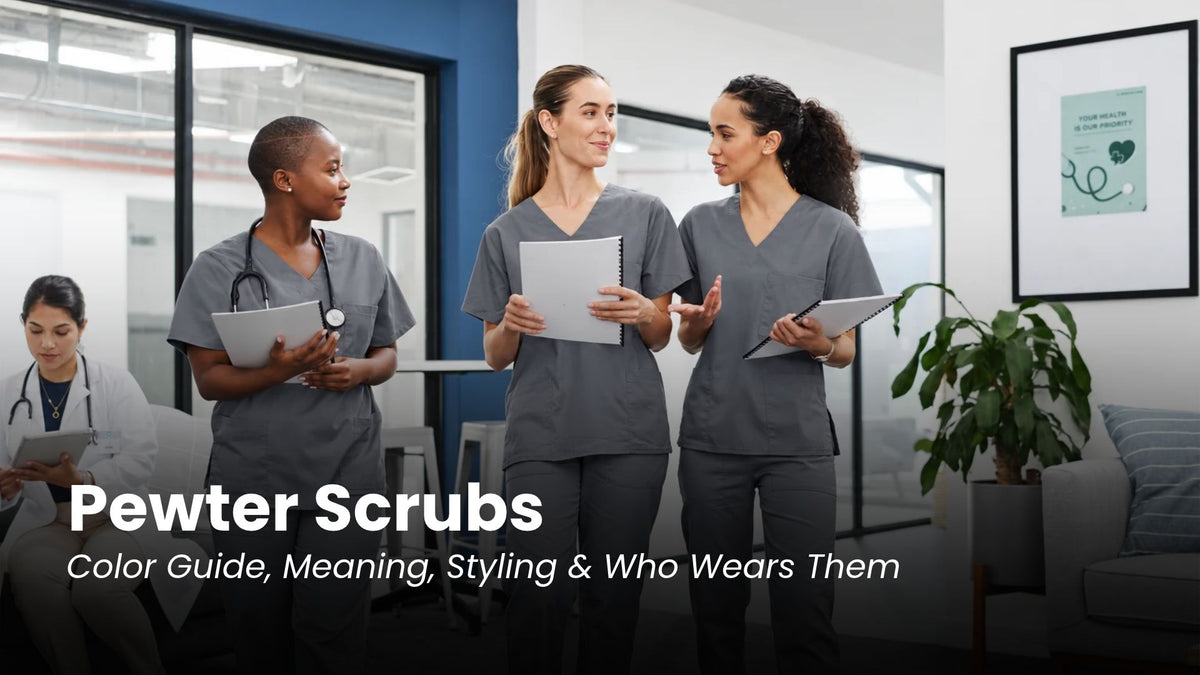 Pewter Scrubs: Color Guide, Meaning, Styling & Who Wears Them