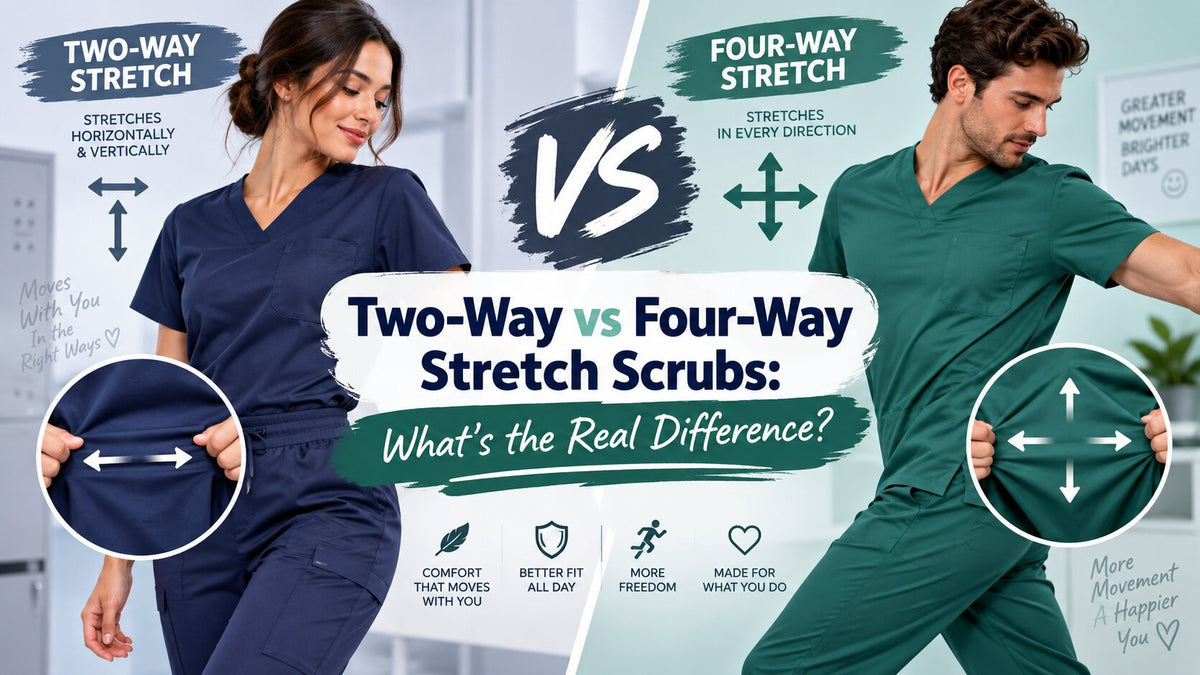 Two-Way vs Four-Way Stretch Scrubs: What's The Difference?