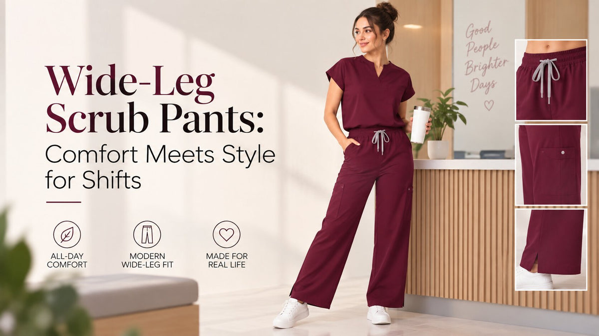 Wide-Leg Scrub Pants: Comfort Meets Style for Shifts