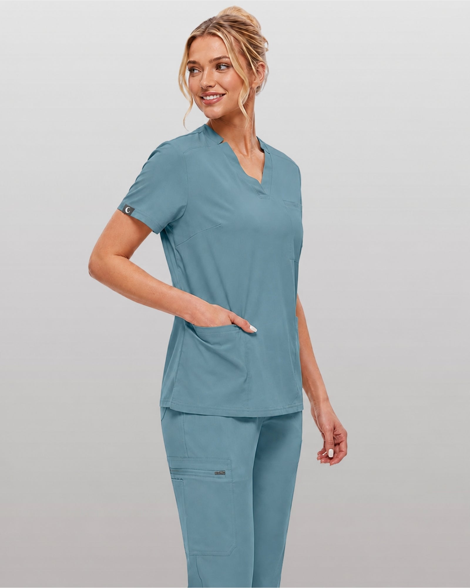 Women's Light Blue Scrubs - Long Shift Scrubs