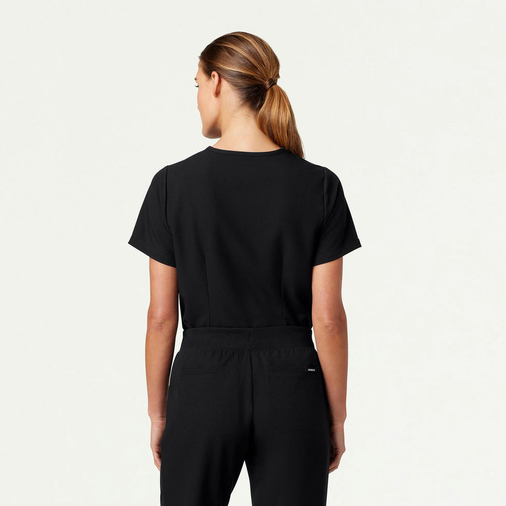 Vela Essential 1-Pocket Scrub Top - Black