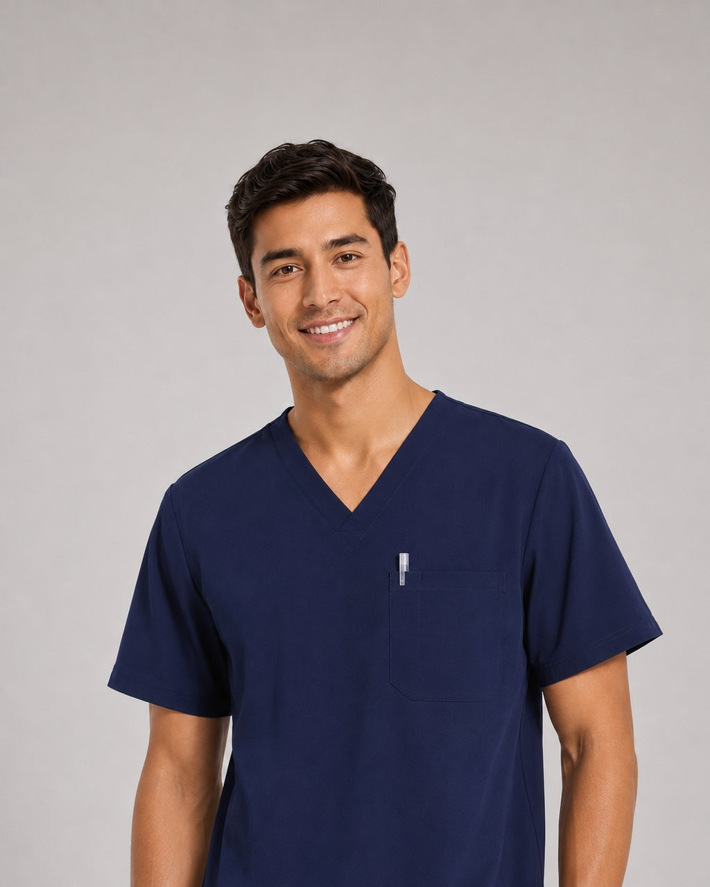 Men's V-Neck Scrubs Set – Stretch Jogger Pant, 8 Pockets, Yoga Waistband | Regular & Tall