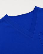 Women's Classic V-Neck Scrub Set - CloudFlex Drawstring Jogger, 12 Pockets - Long Shift Scrubs