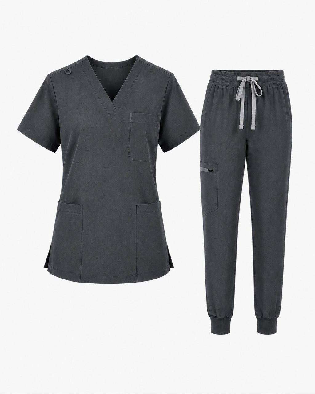 Women's Scrub Set - V-Neck Top & Jogger Pant Lightweight Soft Fabric
