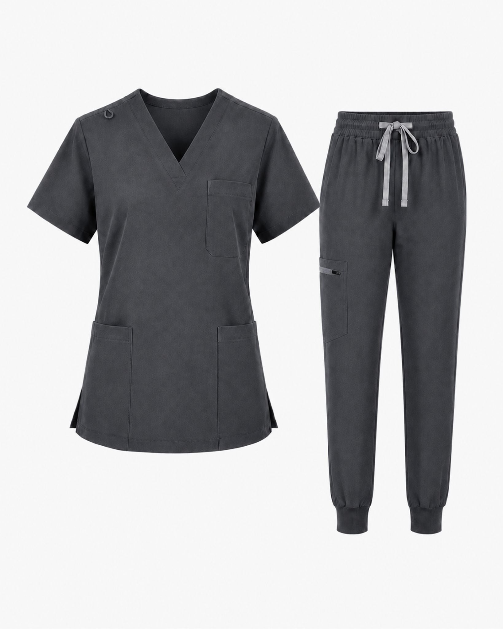Women's Scrub Set - V-Neck Top & Jogger Pant Lightweight Soft Fabric