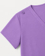 Women's Scrub Set - V-Neck Top & Jogger Pant Lightweight Soft Fabric - Long Shift Scrubs