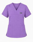 Women's Scrub Set - V-Neck Top & Jogger Pant Lightweight Soft Fabric - Long Shift Scrubs