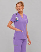 Women's Scrub Set - V-Neck Top & Jogger Pant Lightweight Soft Fabric - Long Shift Scrubs
