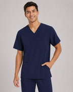 Men's V-Neck Scrubs Set – Stretch Jogger Pant, 8 Pockets, Yoga Waistband | Regular & Tall