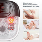 Foot Spa Bath Massager with Heat, Bubbles, Red Light & 8 Massage Rollers - Perfect gift for nurses