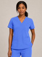 Women's Scrubs Set - V-Neck Top & Cargo Pants with 12 Pockets