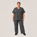 Women's Scrubs Set - V-Neck Top & Cargo Pants with 12 Pockets
