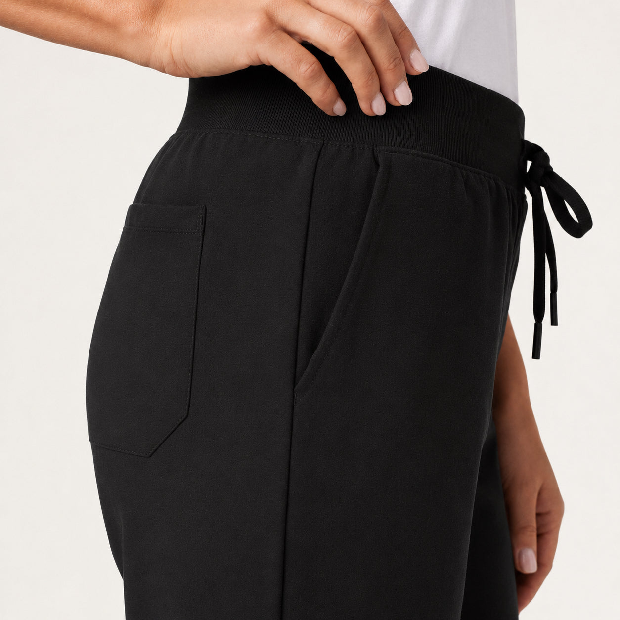 Dura Essential Knit-Waist Scrub Pant - Black