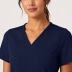 Lyra Slim UltraSOFT Scrub Top - Midnight Navy model view 4