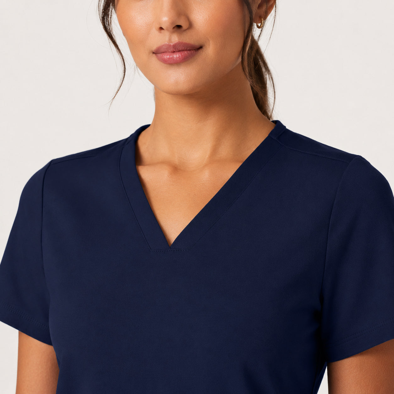 Lyra Slim UltraSOFT Scrub Top - Midnight Navy model view 4