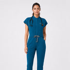 Women's Scrub Jumpsuit – CloudFlex™ Stretch, 9 Pockets, Zip Front & Jogger Cuffs