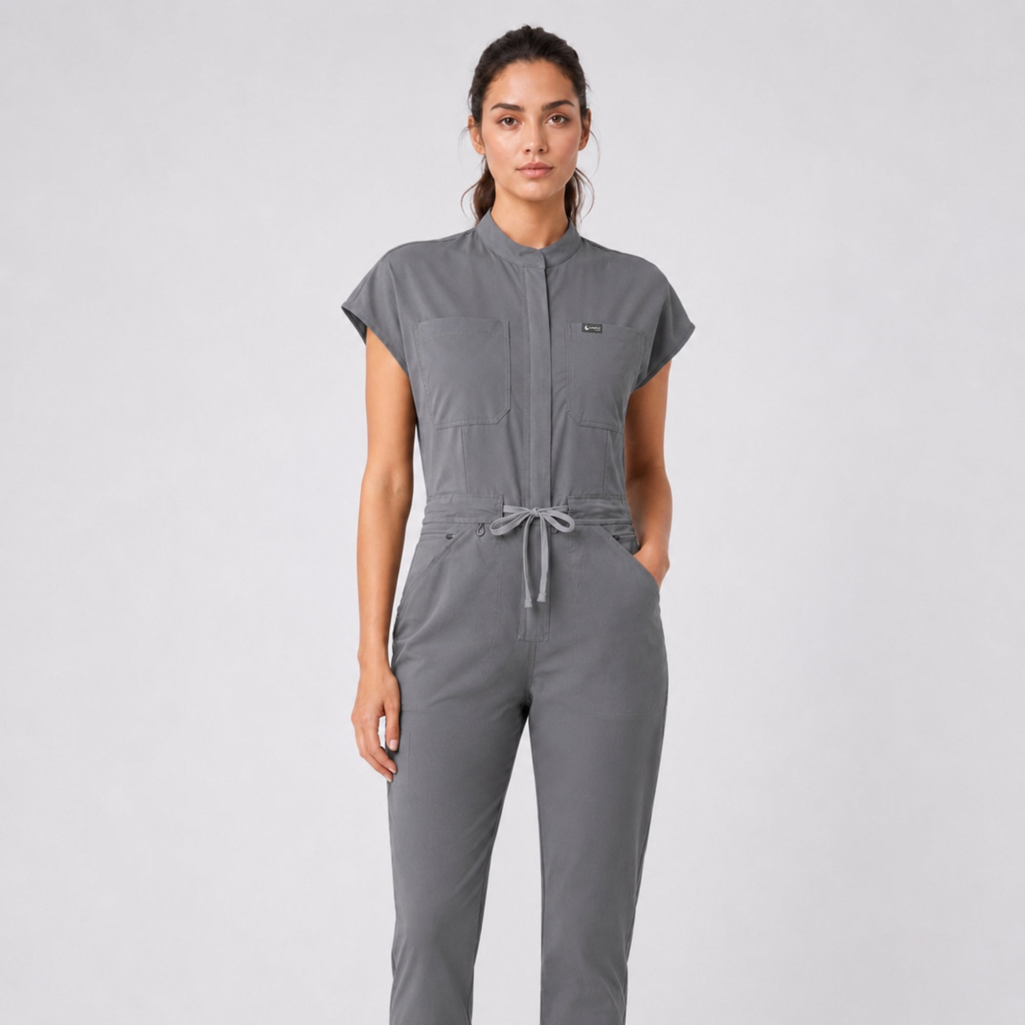 Women's Scrub Jumpsuit – CloudFlex™ Stretch, 9 Pockets, Zip Front & Jogger Cuffs