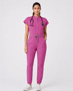 Women's Scrub Jumpsuit – CloudFlex™ Stretch, 9 Pockets, Zip Front & Jogger Cuffs