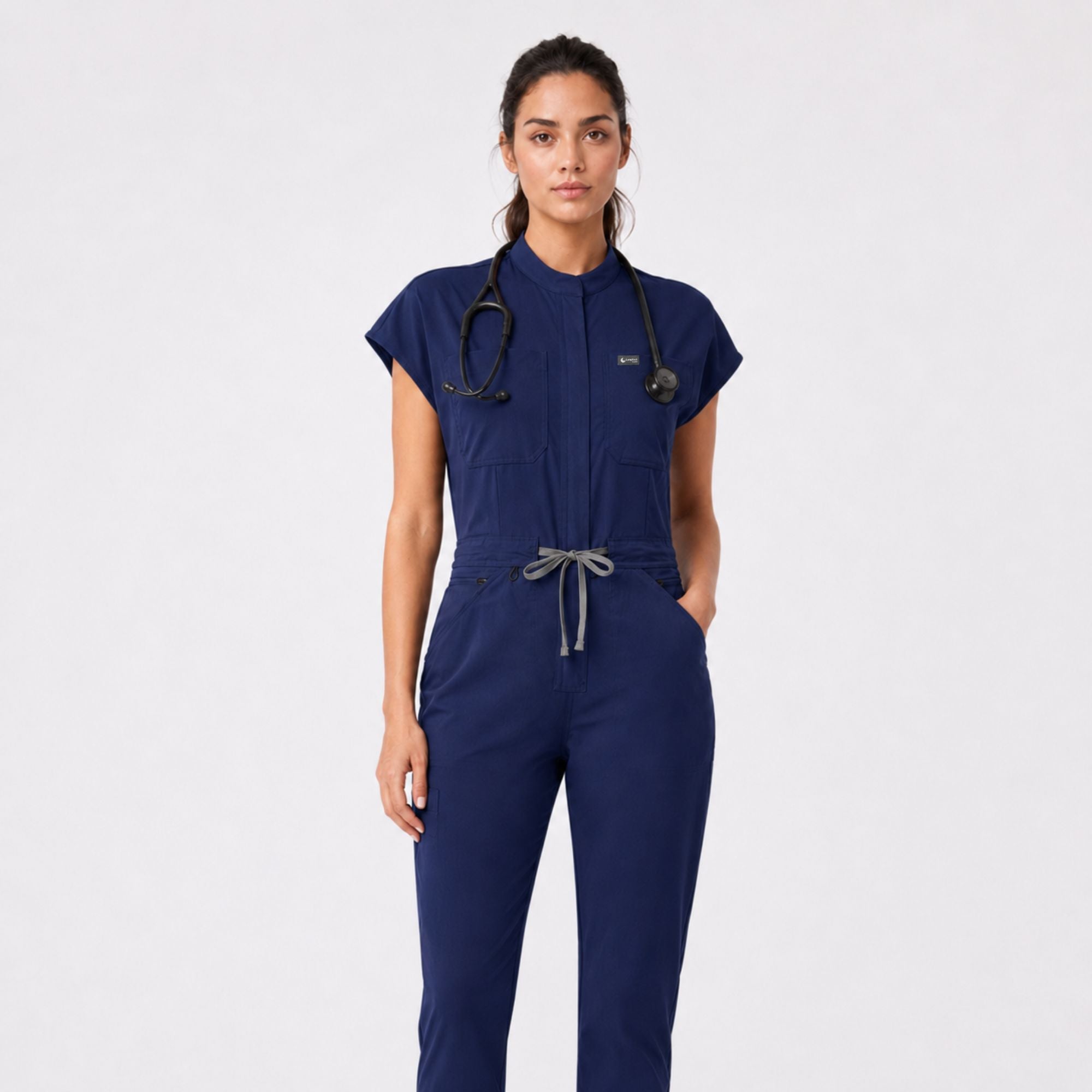 Women's Scrub Jumpsuit – CloudFlex™ Stretch, 9 Pockets, Zip Front & Jogger Cuffs
