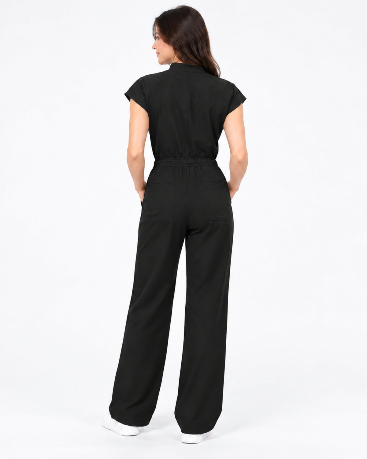 Wide Leg Scrub Jumpsuit