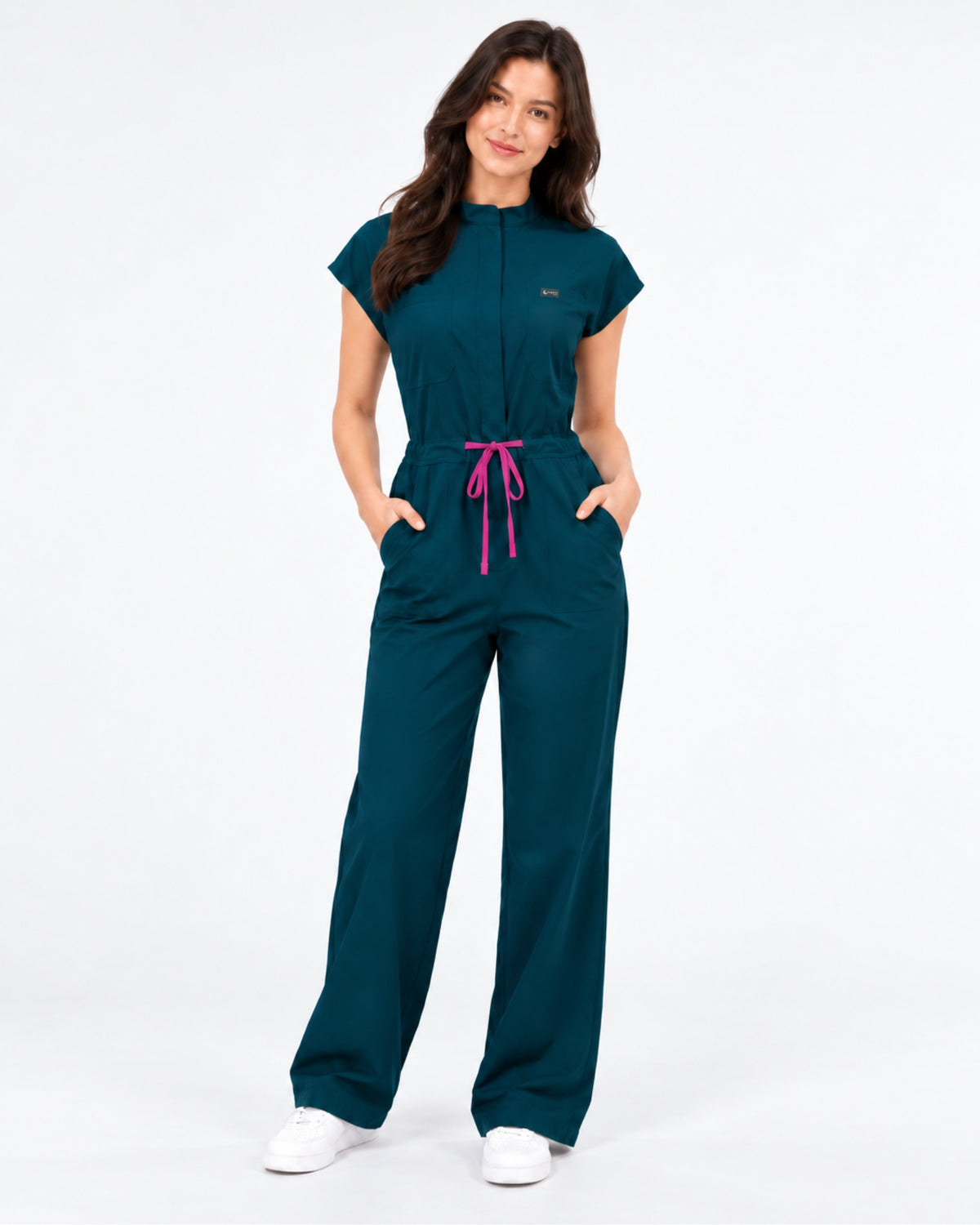 Wide Leg Scrub Jumpsuit