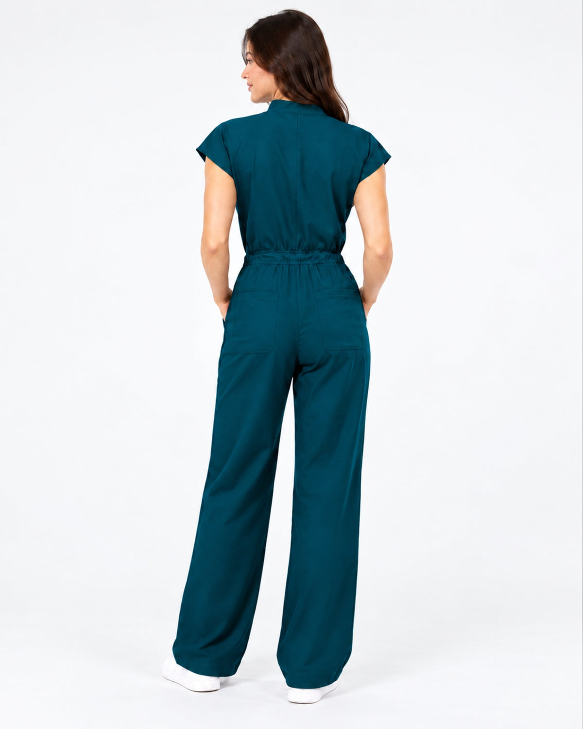 Wide Leg Scrub Jumpsuit