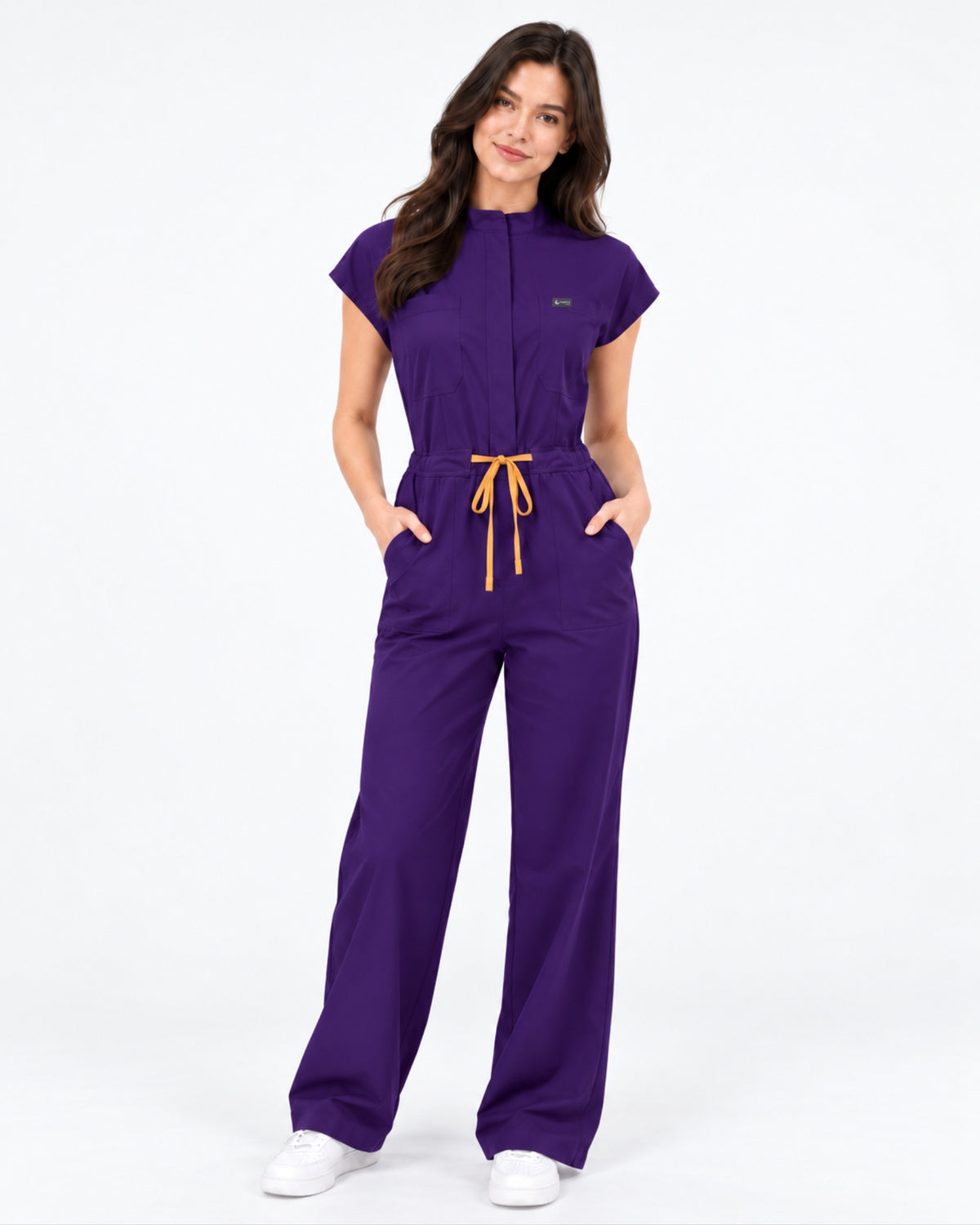 Wide Leg Scrub Jumpsuit