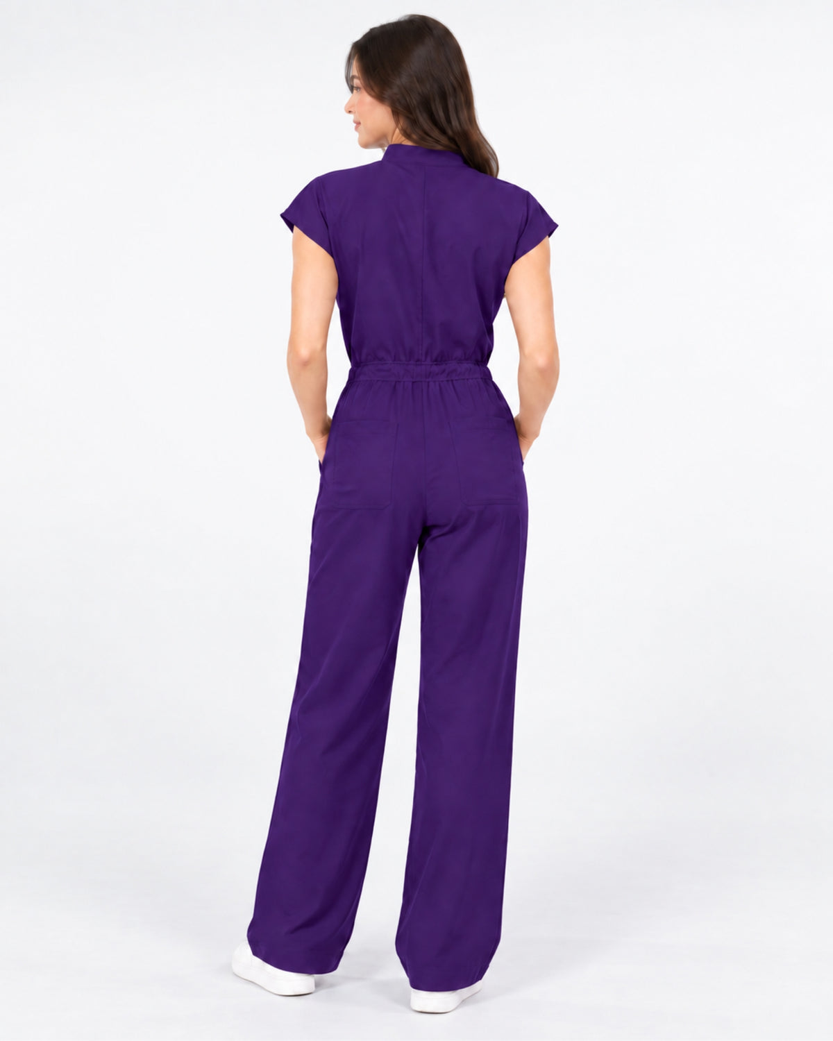 Wide Leg Scrub Jumpsuit