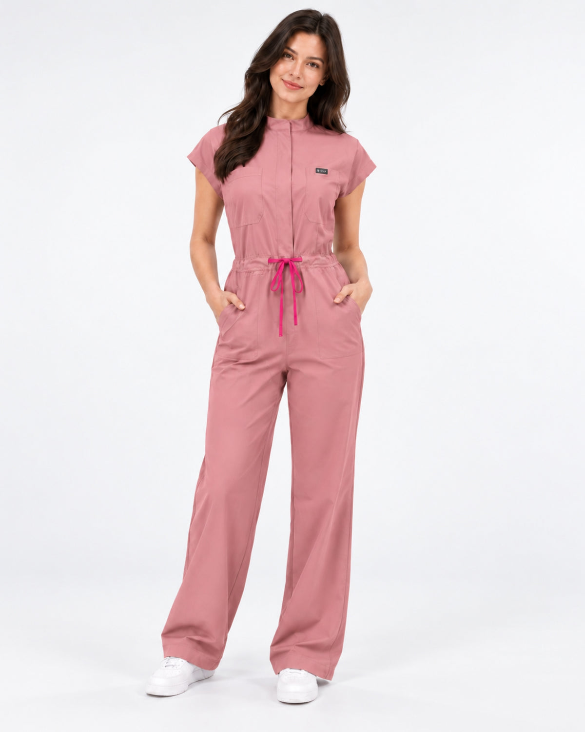 Wide Leg Scrub Jumpsuit