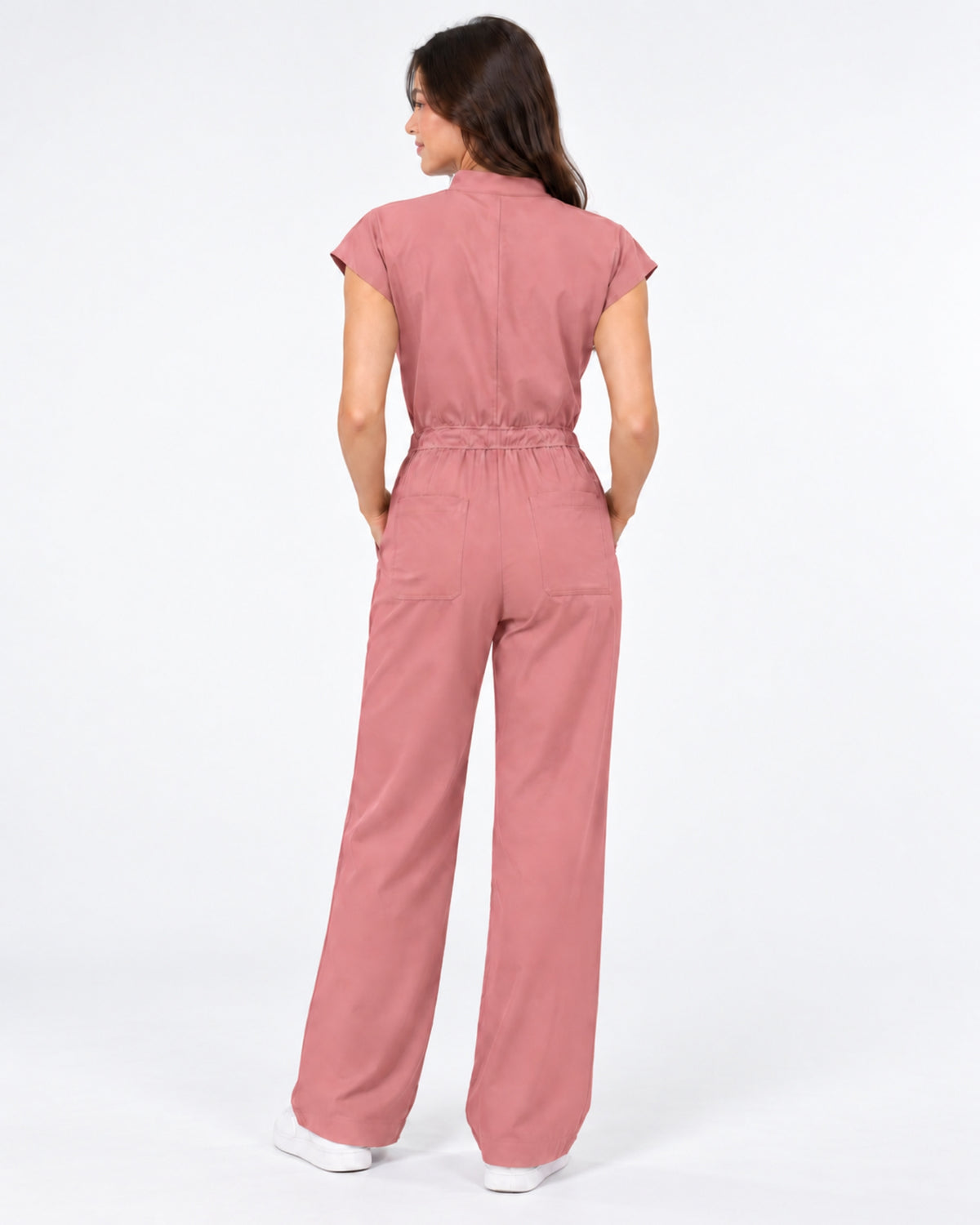 Wide Leg Scrub Jumpsuit
