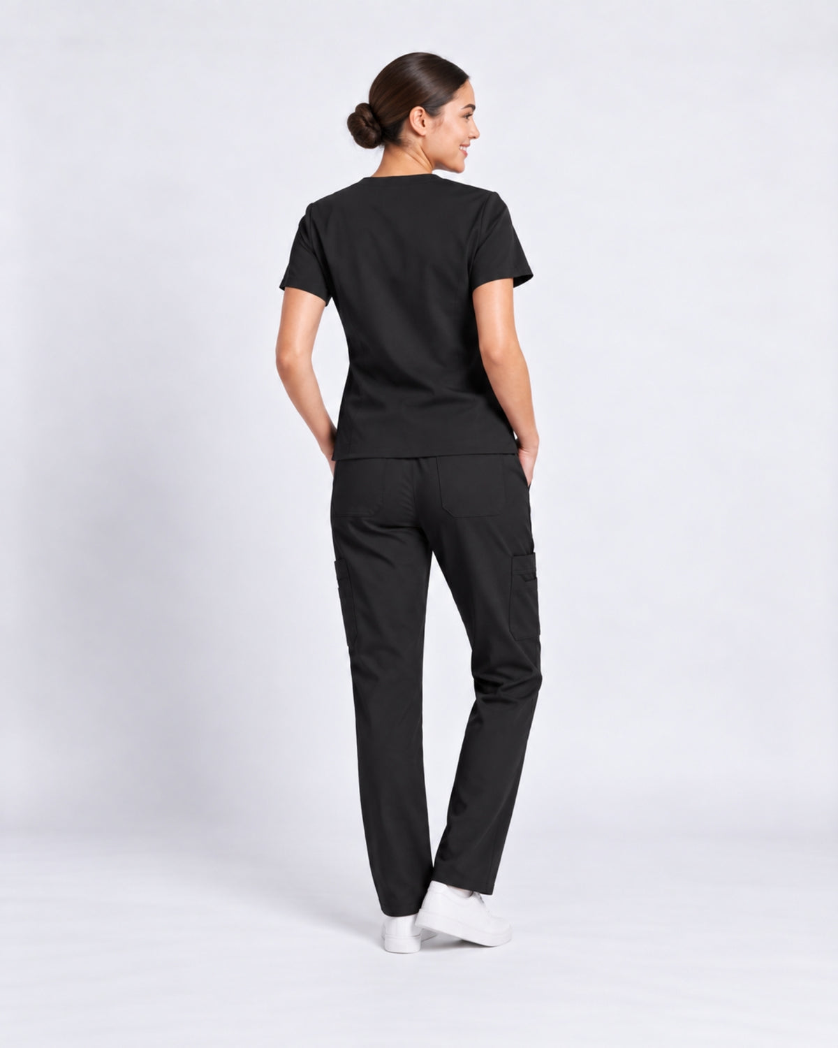V-Neck Straight Leg Scrub Set