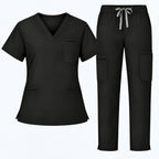 V-Neck Straight Leg Scrub Set