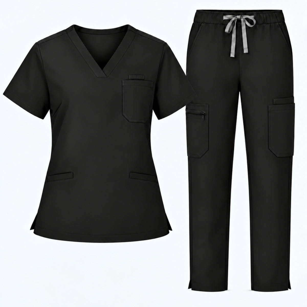 V-Neck Straight Leg Scrub Set