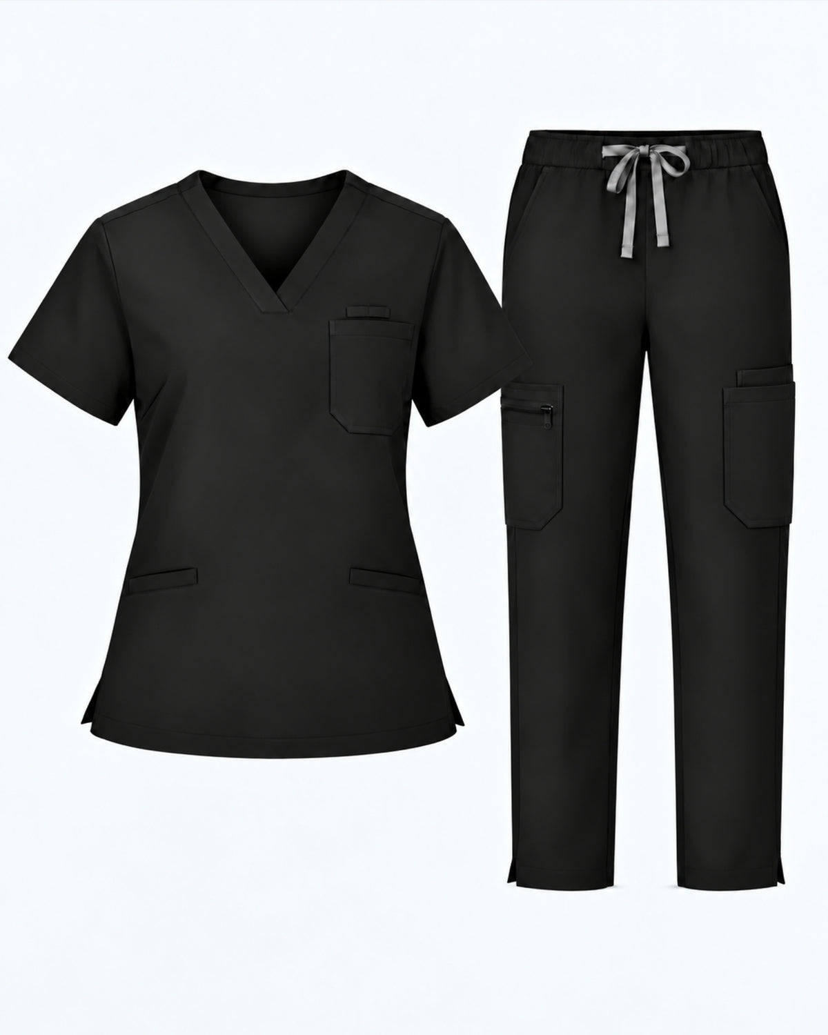 V-Neck Straight Leg Scrub Set