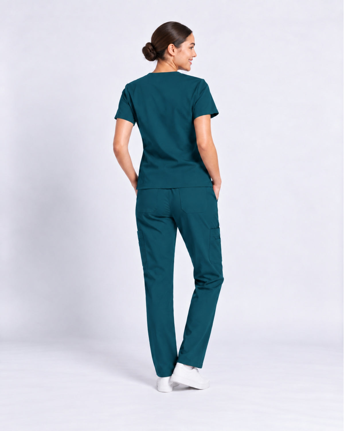 V-Neck Straight Leg Scrub Set