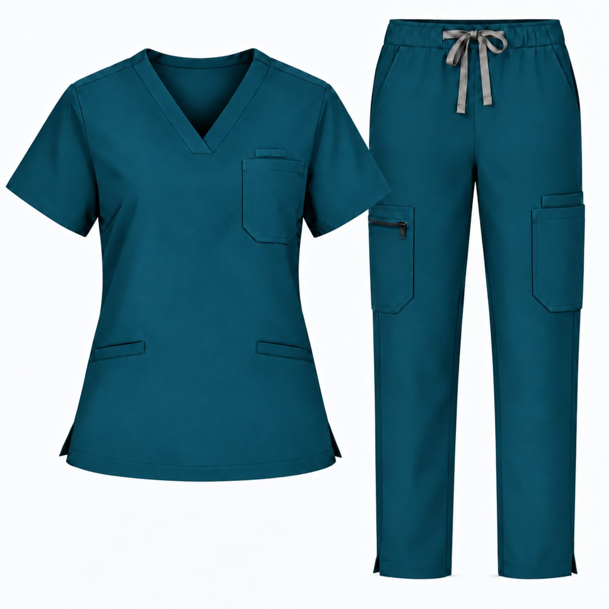V-Neck Straight Leg Scrub Set