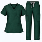 V-Neck Straight Leg Scrub Set