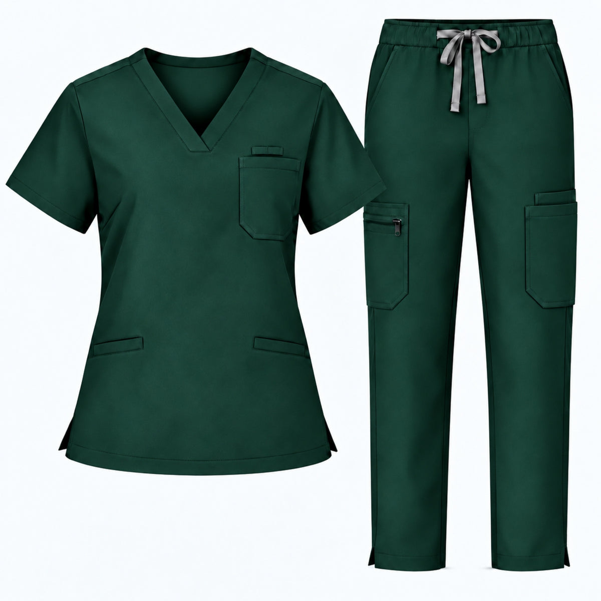 V-Neck Straight Leg Scrub Set