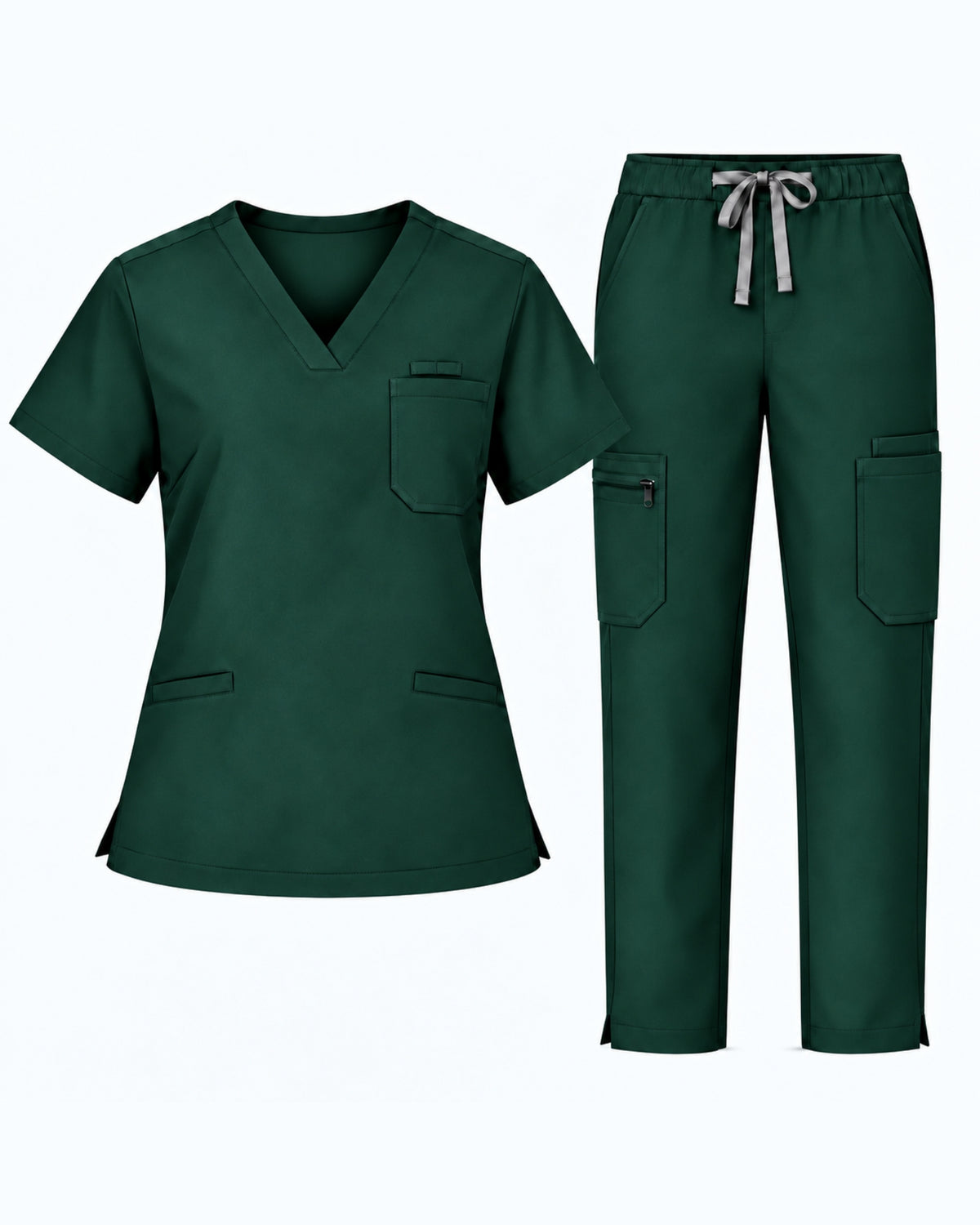 V-Neck Straight Leg Scrub Set