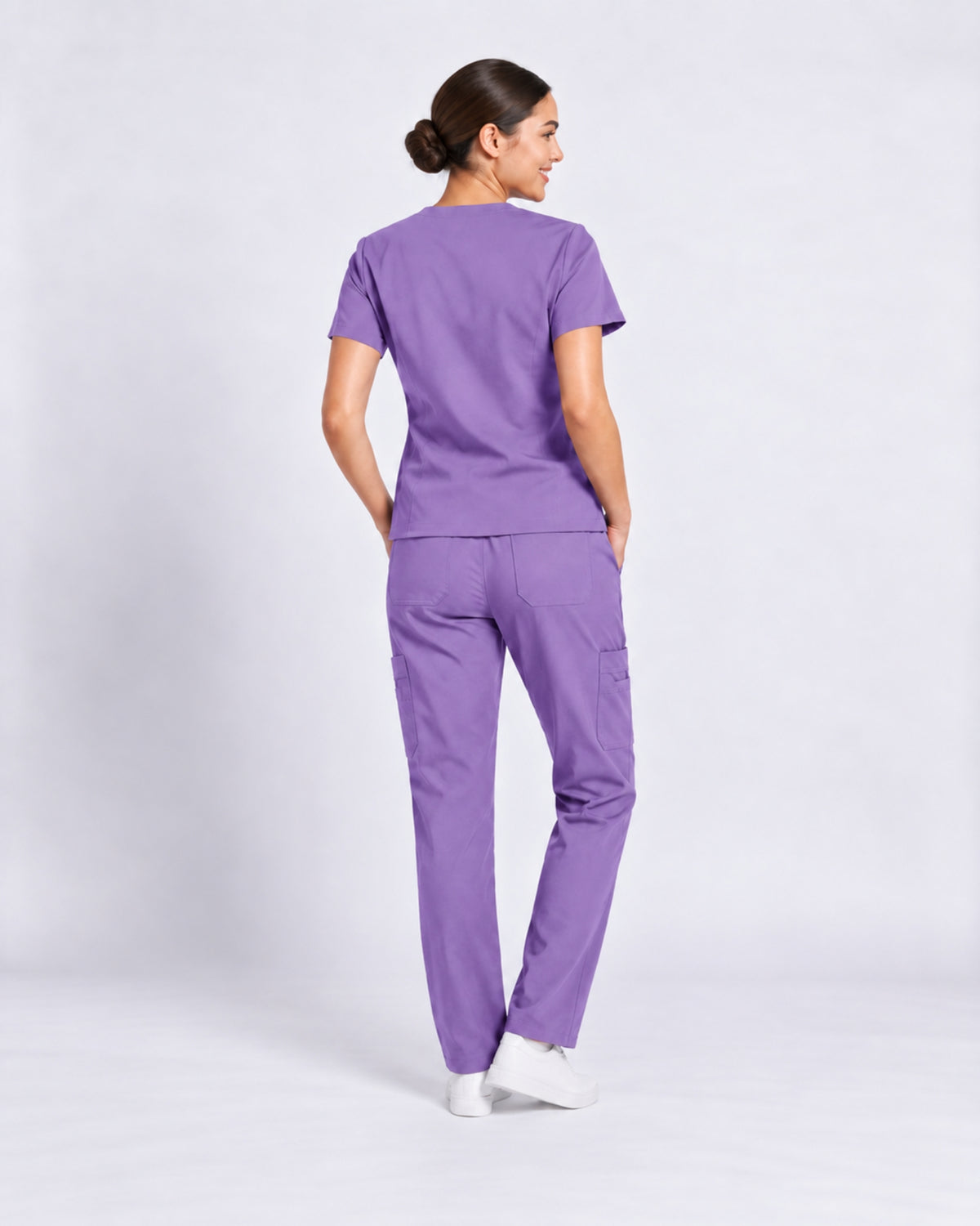 V-Neck Straight Leg Scrub Set