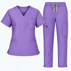 V-Neck Straight Leg Scrub Set