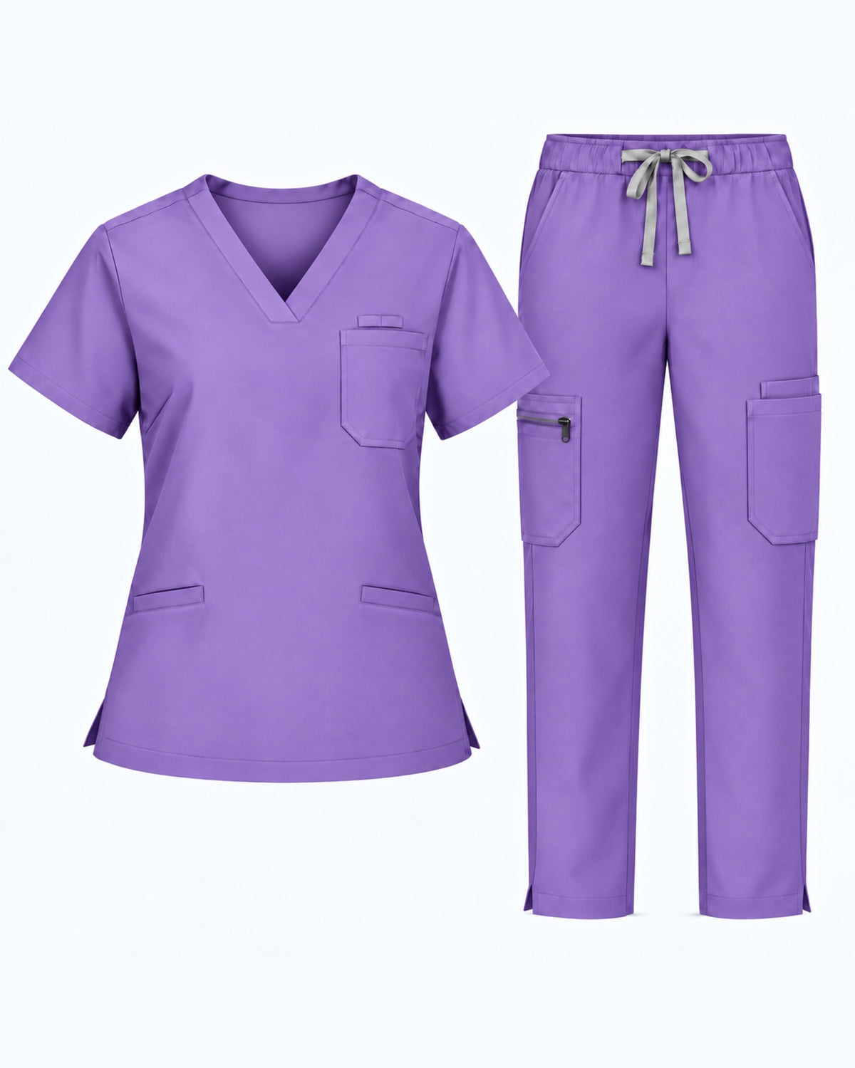 V-Neck Straight Leg Scrub Set