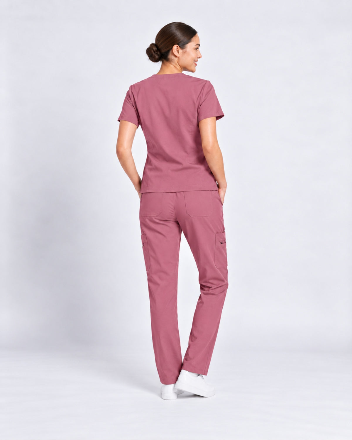 V-Neck Straight Leg Scrub Set