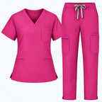 V-Neck Straight Leg Scrub Set