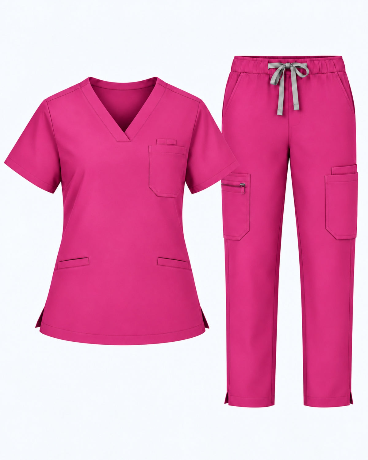 V-Neck Straight Leg Scrub Set