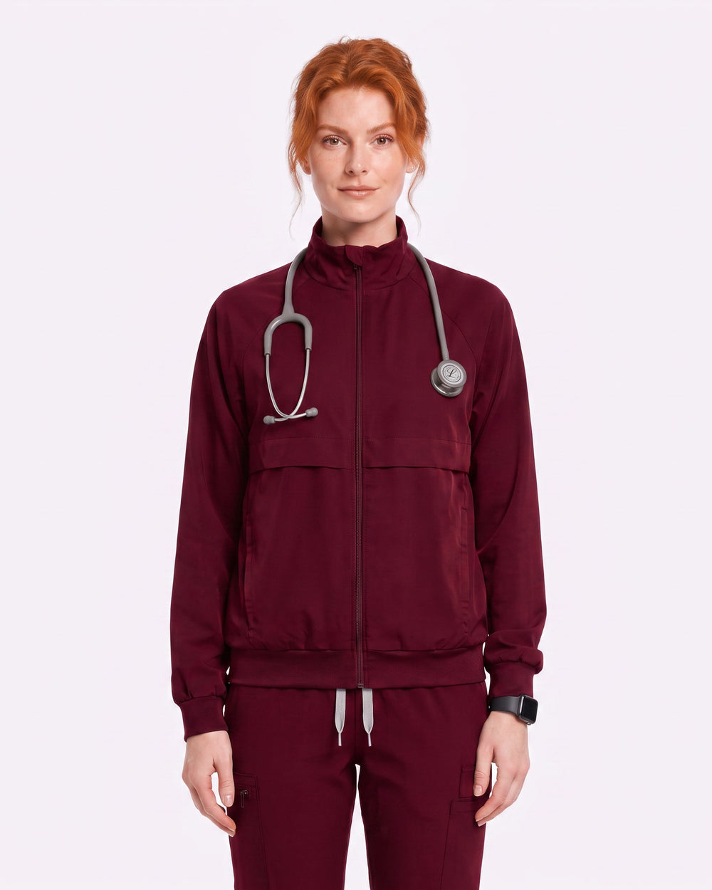 Women's Scrub Jacket – CloudFlex™ Stretch, Zip Front & Zippered Pockets