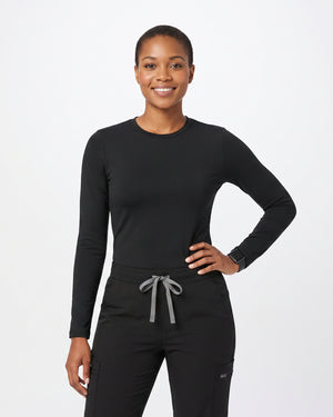 Women's Long-Sleeve Underscrub Ultra-Soft 4-Way Stretch Crew Neck