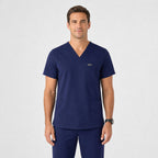 Men's VantaFlex™ Scrub Set Classic V-Neck Top + Straight-Leg Pant - Long Shift Scrubs
