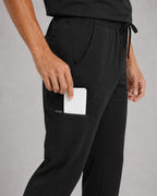 Men's V-Neck Scrubs Set – Stretch Jogger Pant, 8 Pockets, Yoga Waistband | Regular & Tall