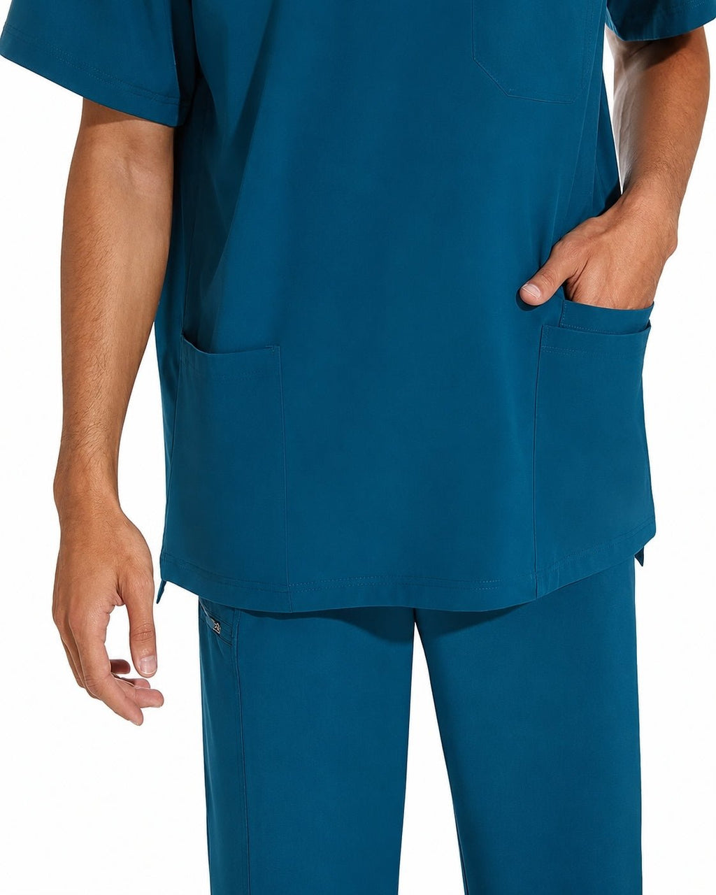 Men's V-Neck Scrubs Set – Stretch Jogger Pant, 8 Pockets, Yoga Waistband | Regular & Tall - LSScrubs